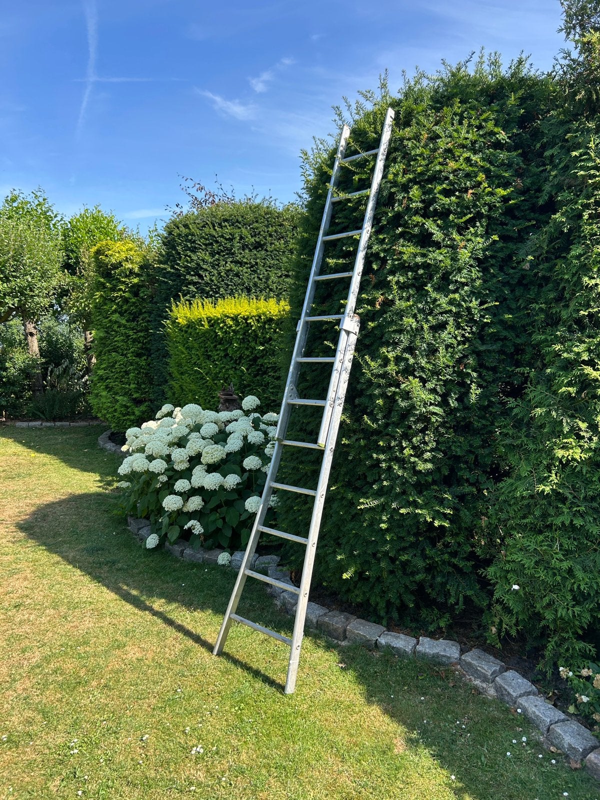 Aluminium ladder, 3.20m, Ophalen, Gebruikt, Ladder, Opvouwbaar of Inschuifbaar