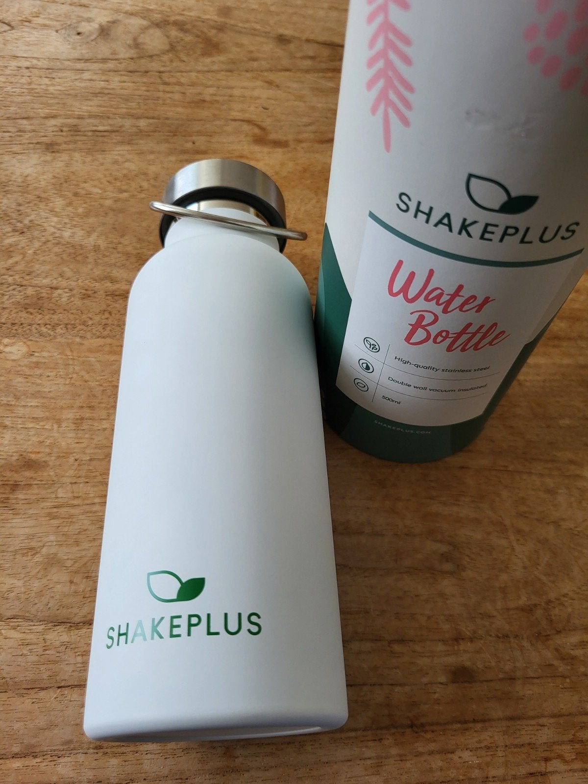 Nieuw Shakeplus RVS Waterfles - Wit, 500ml, Overige typen, Nieuw, Ophalen of Verzenden, Metaal