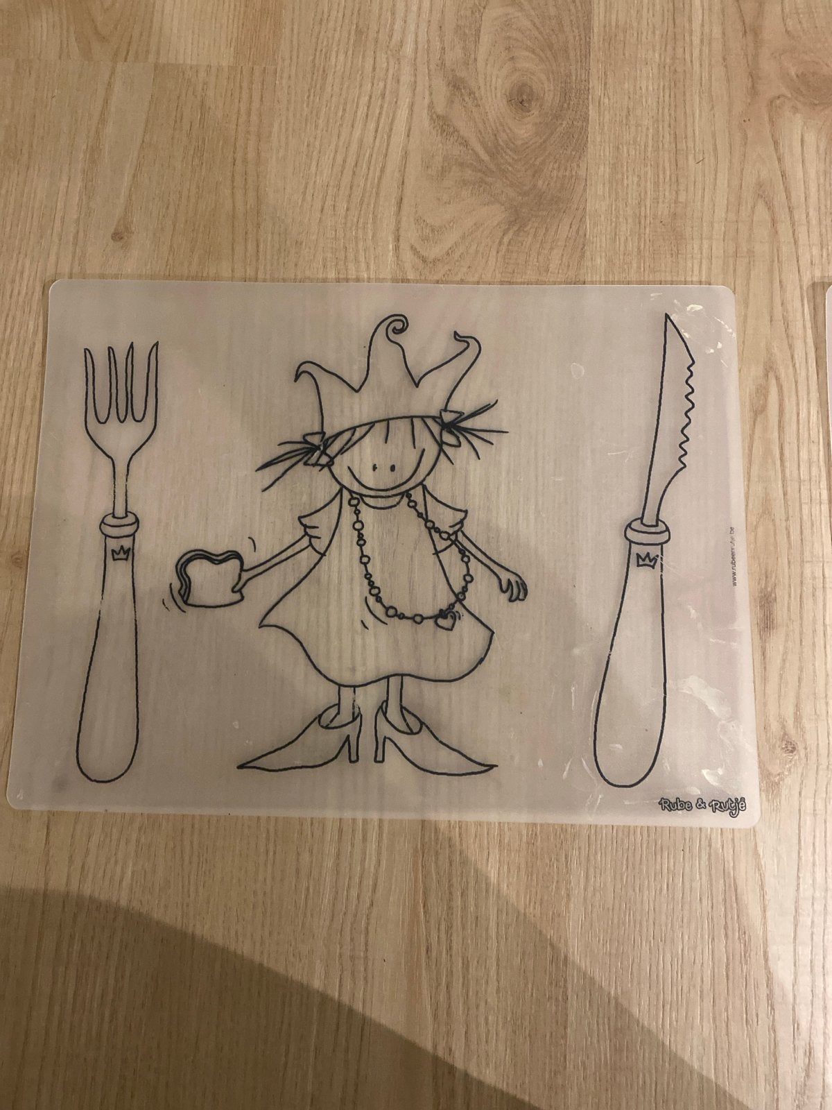 2 placemats om in te kleuren: prinses en piraat, Ophalen, Gebruikt, Jongen of Meisje