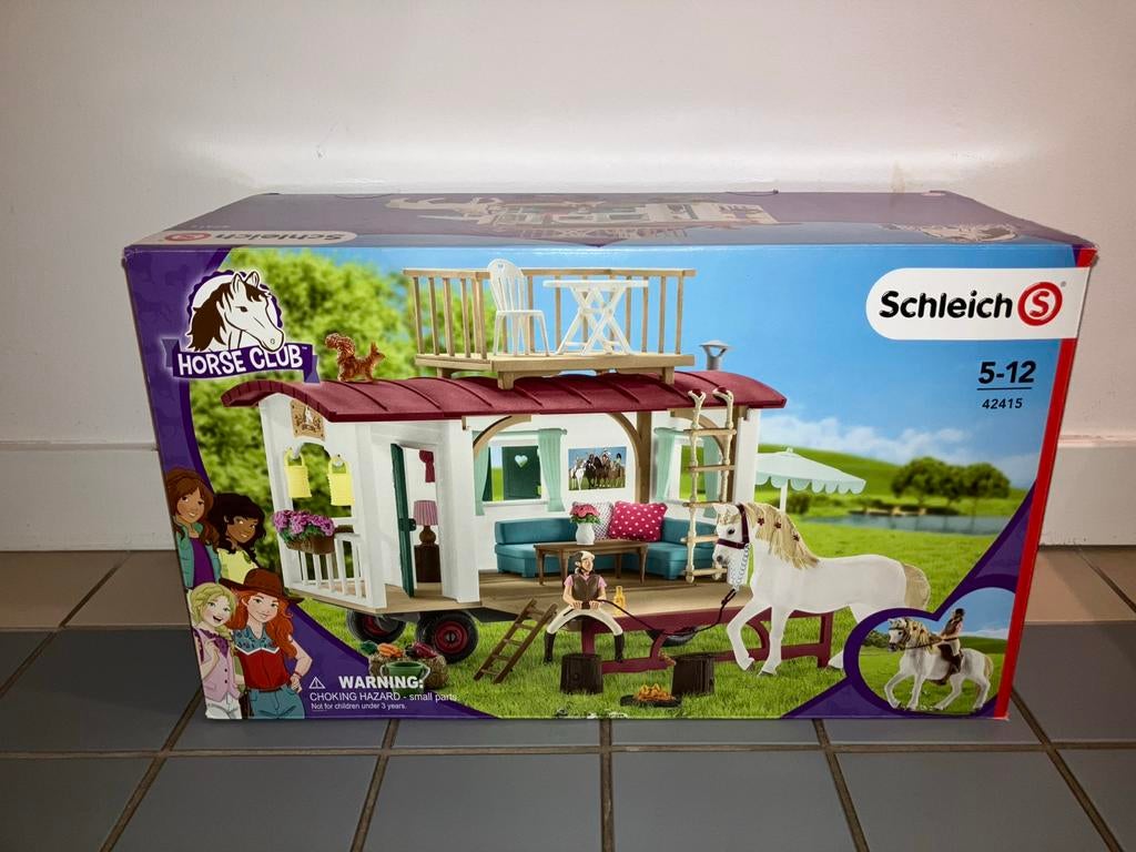 Schleich Horse Club woonwagen 42593 + extra setje, Ophalen of Verzenden, Zo goed als nieuw, Meisje