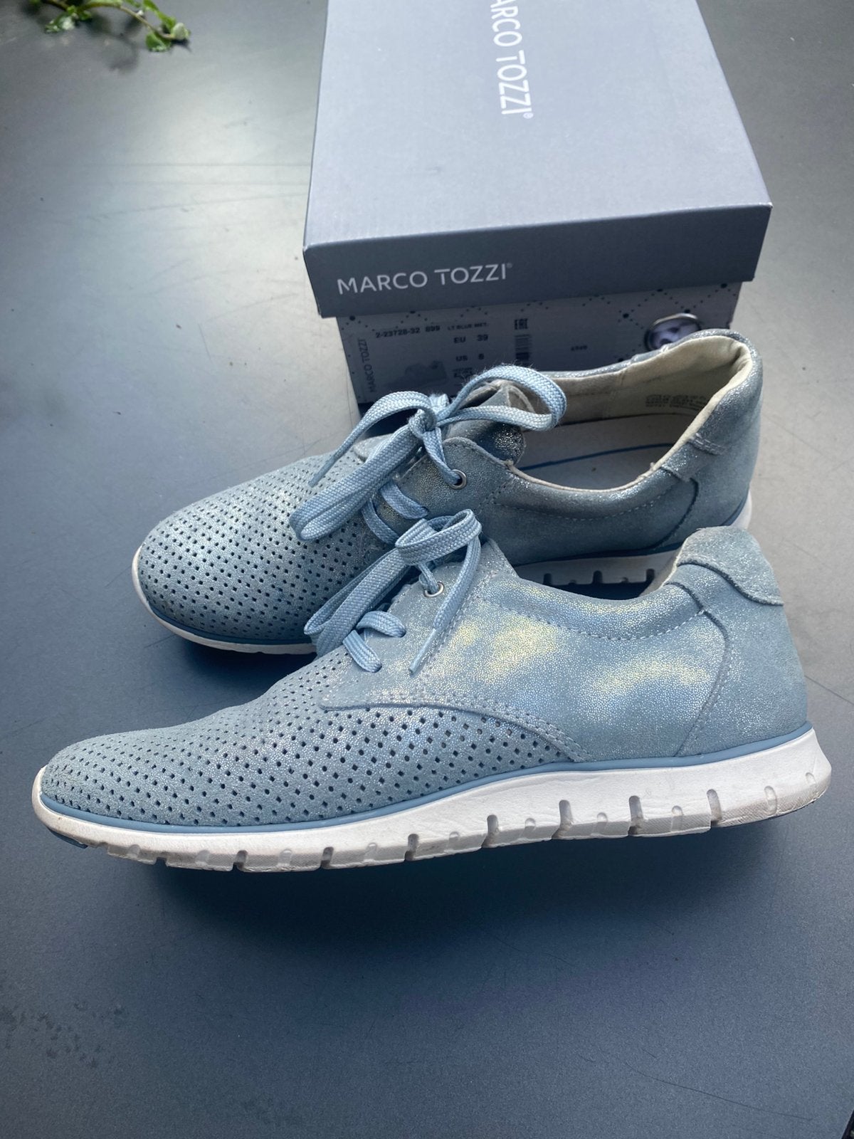 MARCO TOZZI  leren schoenen maat 39, Blauw, Marco Tozzi, Ophalen of Verzenden, Sneakers of Gympen