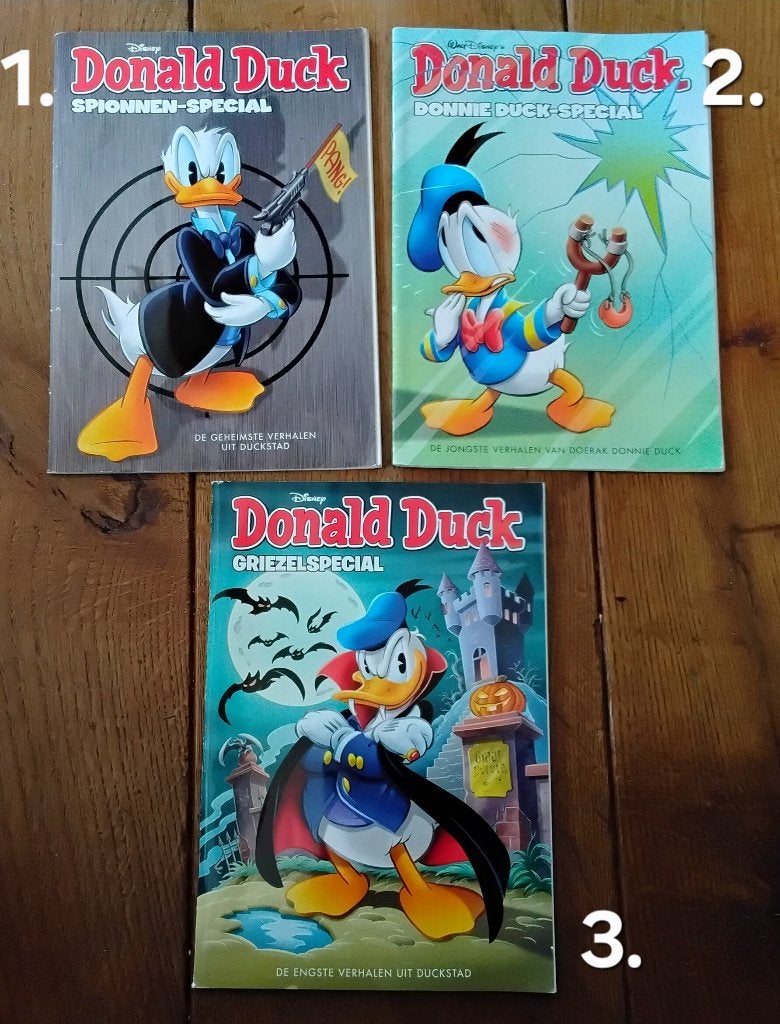 Donald Duck: Griezelspecial, Spionnen-special, Donnie Duck-, Eén stripboek, Ophalen of Verzenden, Gelezen