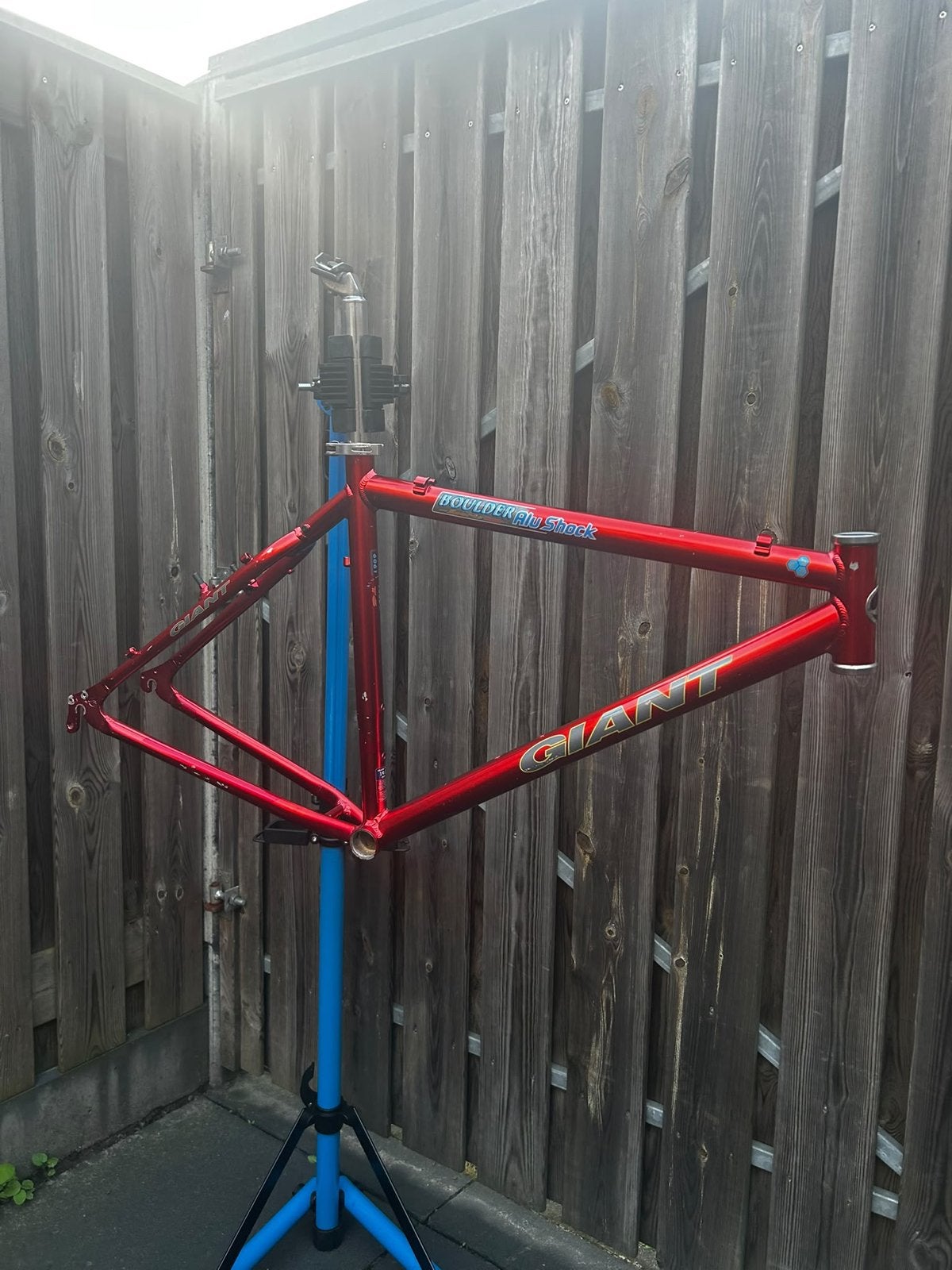 Vintage Giant 26 inch fietsframe - Boulder Alu Shock, Fietsen en Brommers, Ophalen, Gebruikt, Mountainbike, Frame