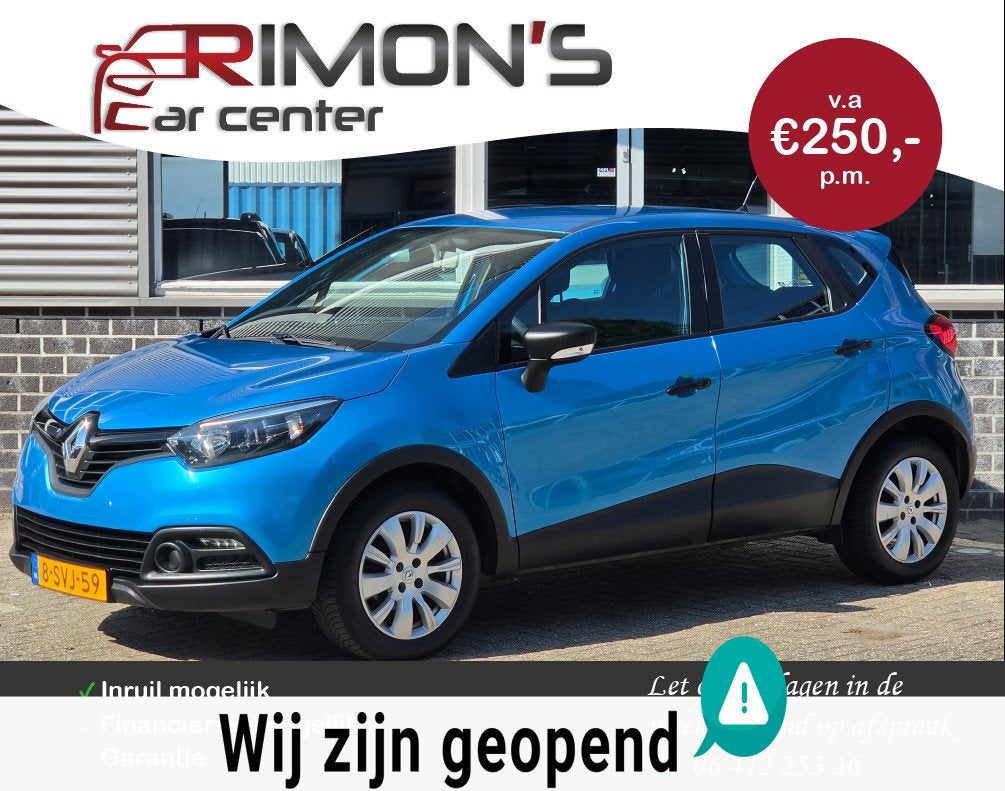 Renault Captur 0.9 TCe Authentique Nap Elke Pakket Trekhaak, Voorwielaandrijving, Gebruikt, Blauw, 49 €/maand