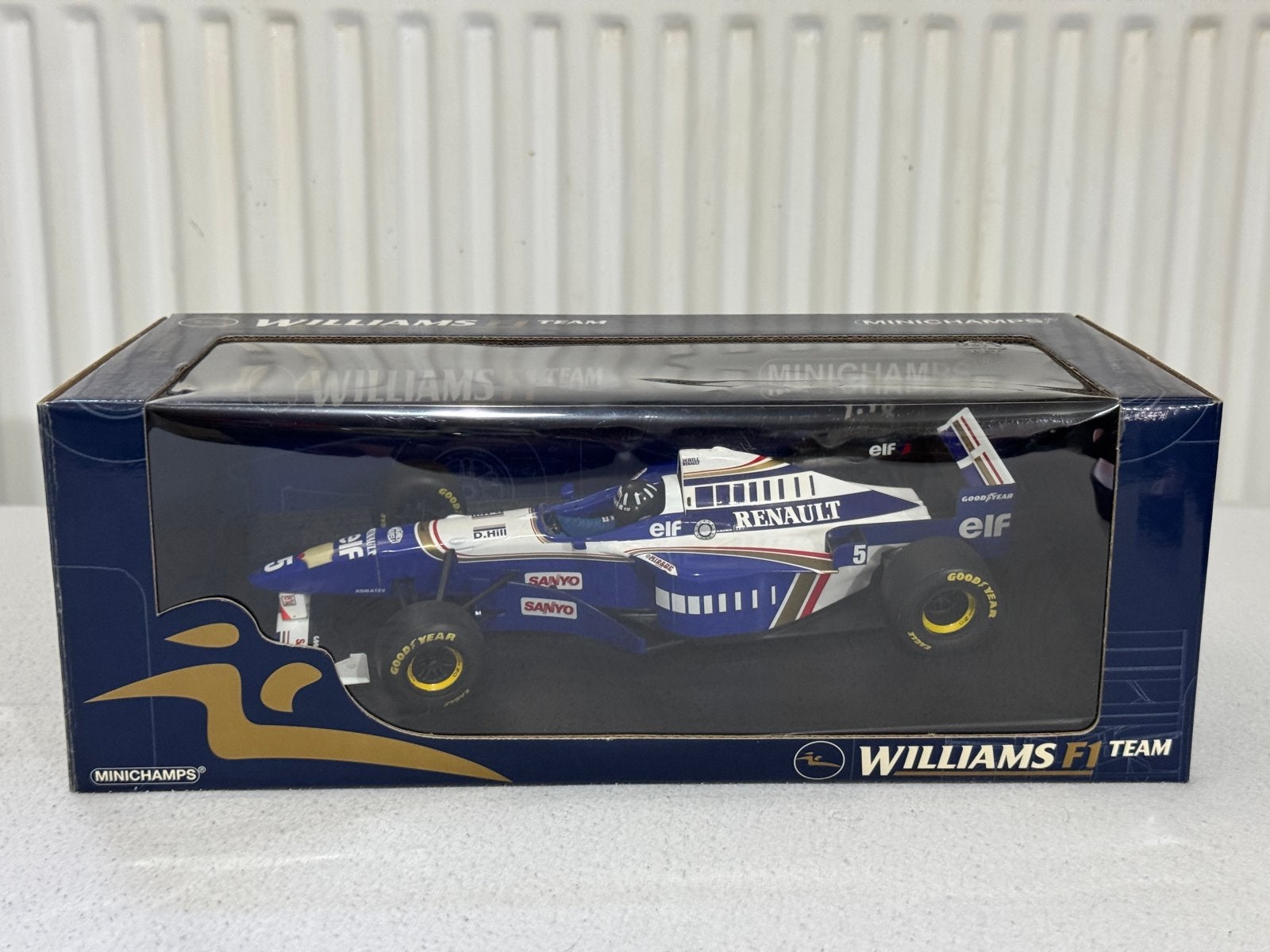 1:18 Williams Renault FW18 World champ. Hill Minichamps, Ophalen of Verzenden, Nieuw, Auto, MiniChamps