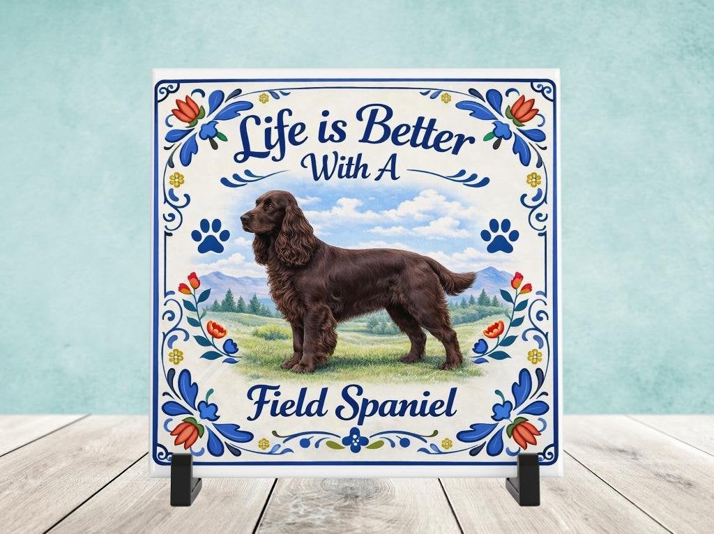Life is Better With a Field Spaniel - Tegel, Verzenden, Nieuw