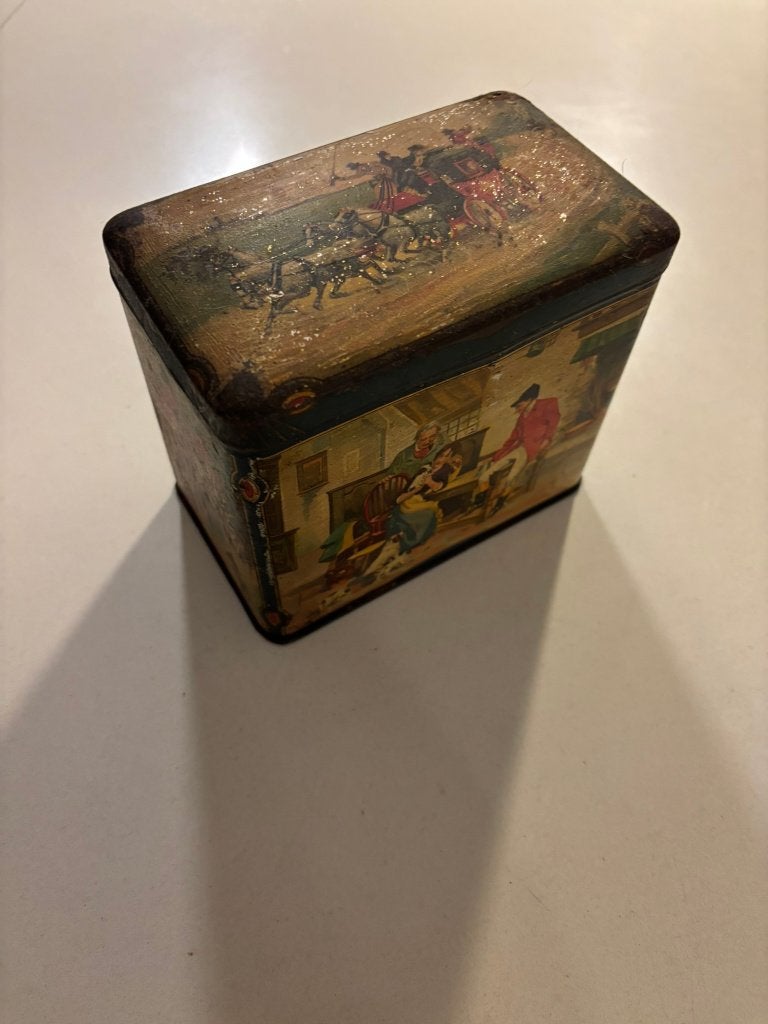 De gruyter koffie thee cacao blik vintage doos jaren 30-40!, Verzamelen, Blikken, Ophalen of Verzenden, Gebruikt, Overige, Overige merken