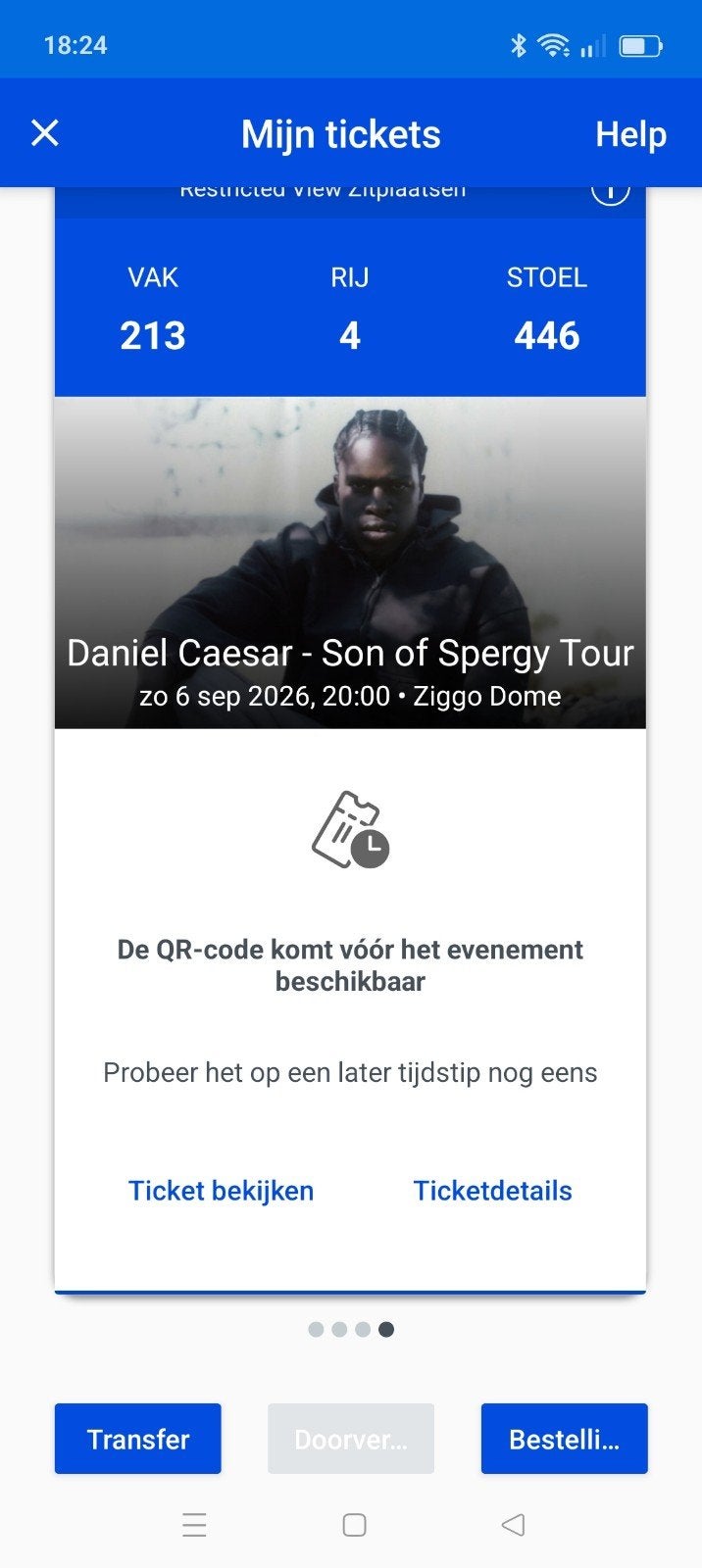 4 zitplaatsen voor concert Daniel Caesar 6 september, Tickets en Kaartjes, Drie personen of meer, September