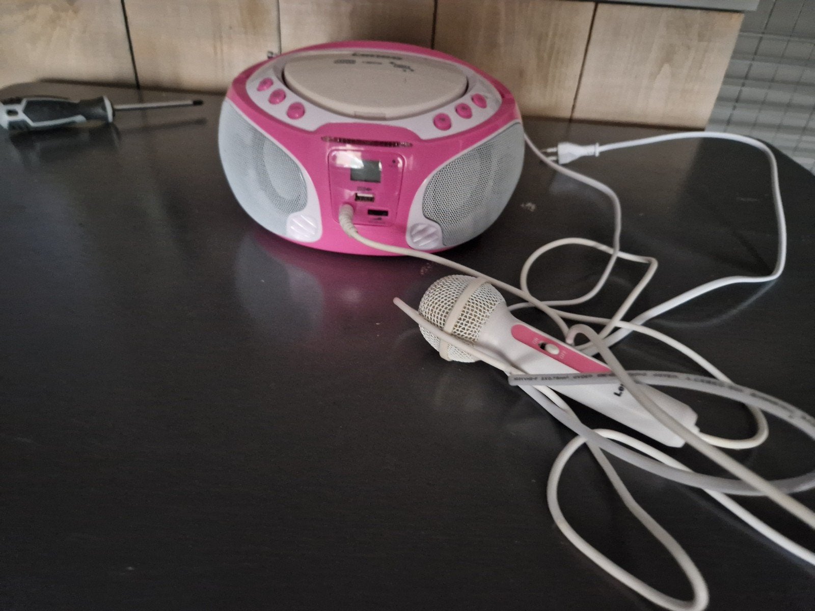 roze kinder radio/cd speler, Ophalen, Zo goed als nieuw