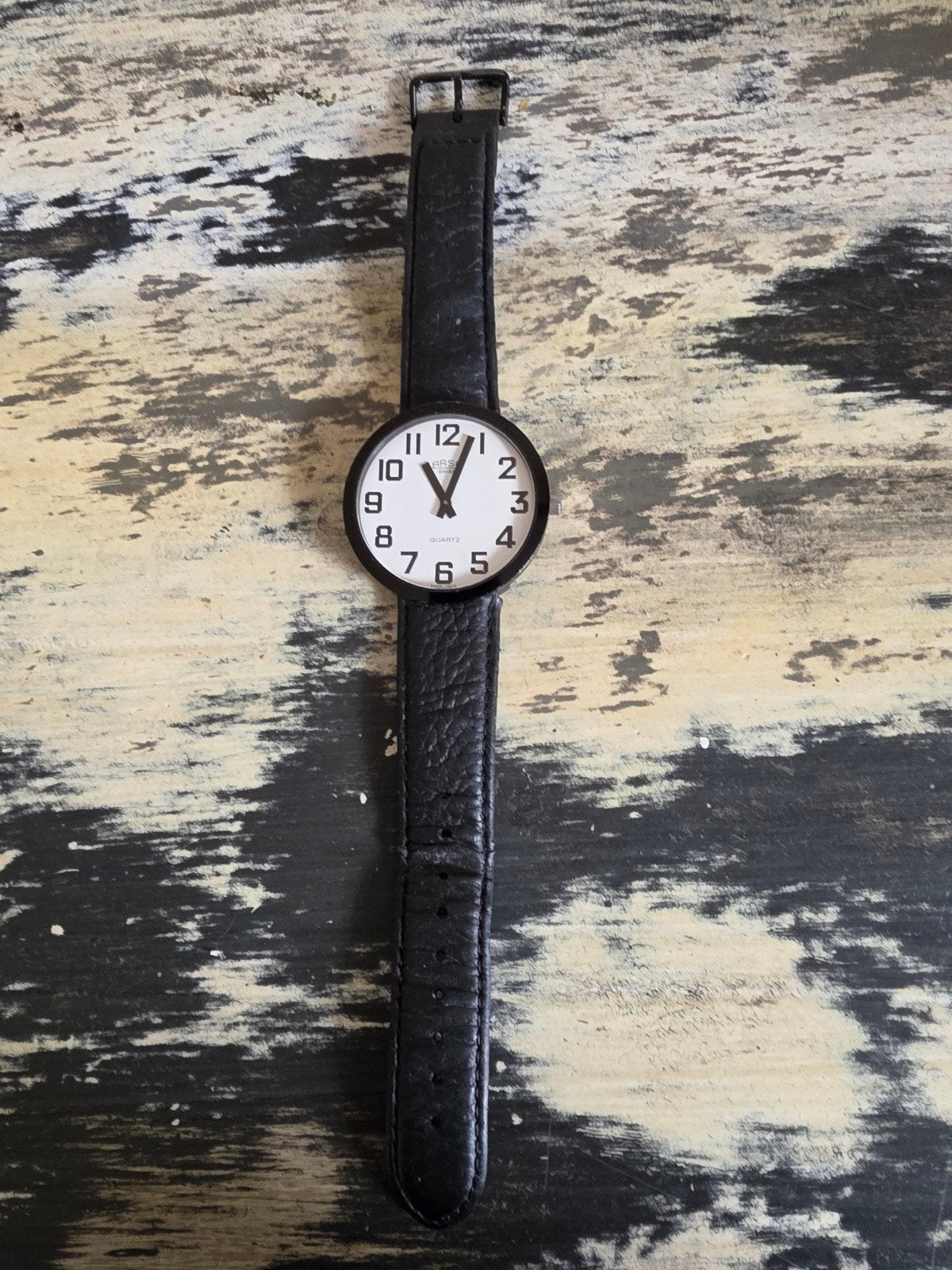 Arsa Swiss Quartz Horloge - Slechtzienden klokje, Ophalen of Verzenden, Zo goed als nieuw, Leer, Overige merken