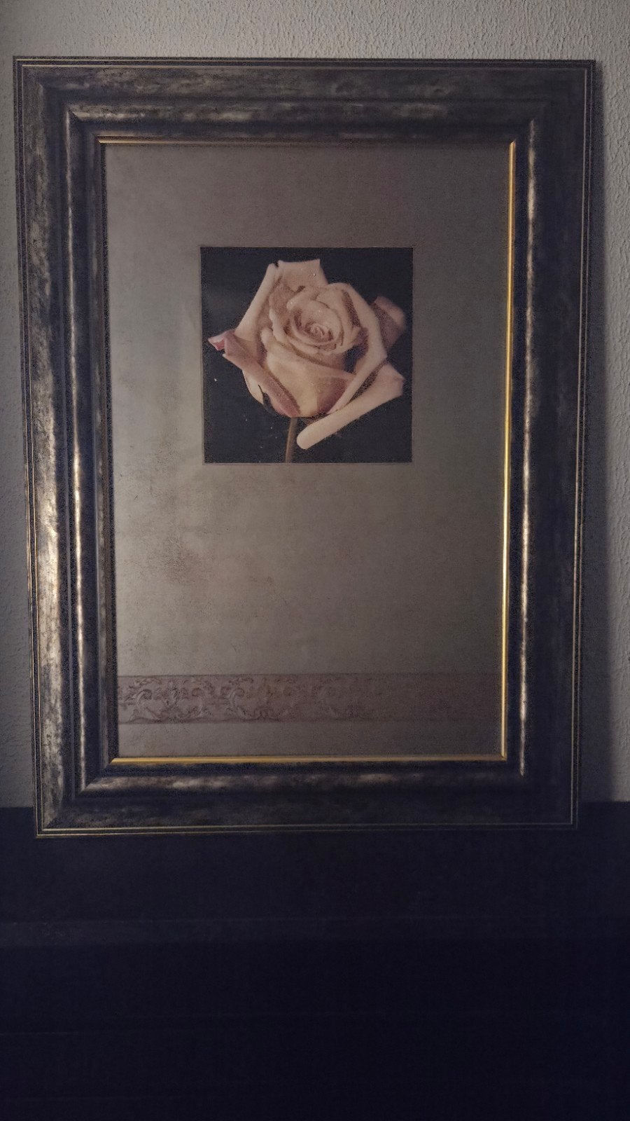 schilderij met roos, Ophalen