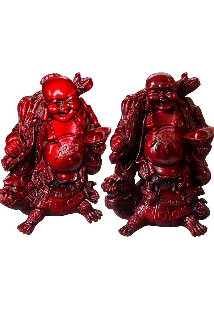 Lachende Boeddha op Draak Schildpad - Feng Shui Geluk, Ophalen, Nieuw, Religie