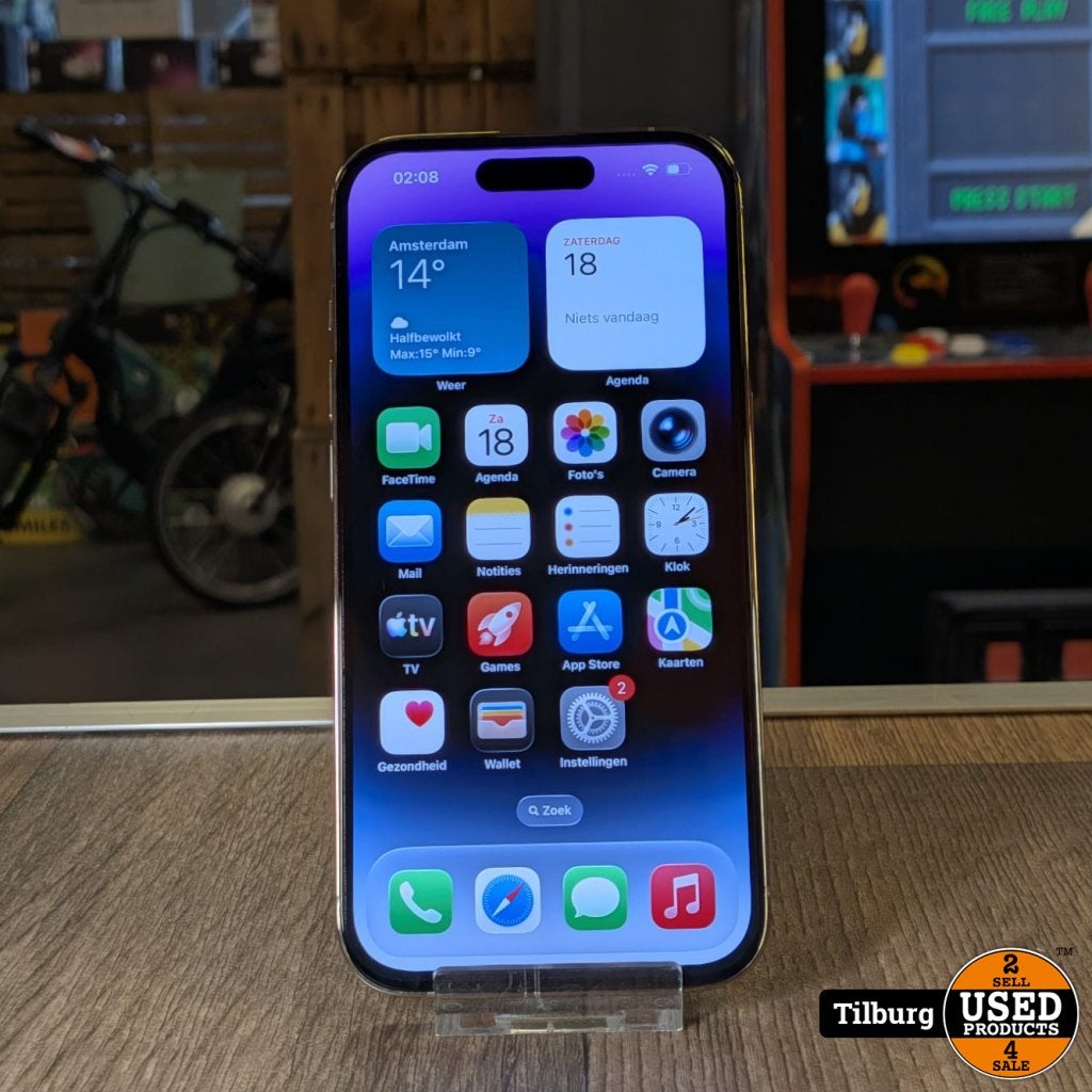 Apple iPhone 14 Pro 128GB 100 Accu Zie Beschrijving!, Telecommunicatie, Mobiele telefoons | Apple iPhone, Apple, Gebruikt, Support@apple.com