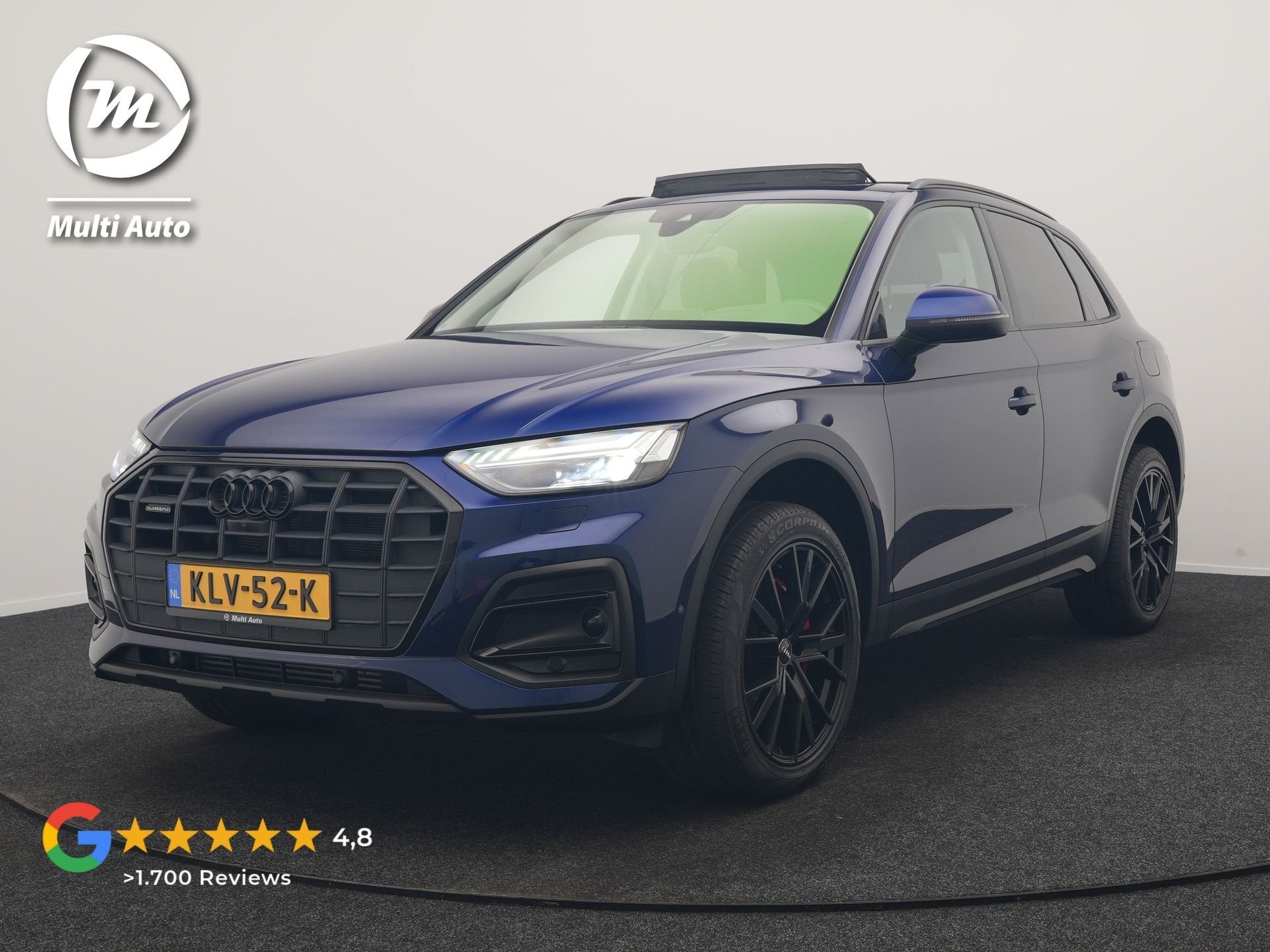 Audi Q5 50 TFSI e Advanced edition PHEV 300pk Dealer O.H. |, Automaat, Zwart, 4 cilinders, Blauw
