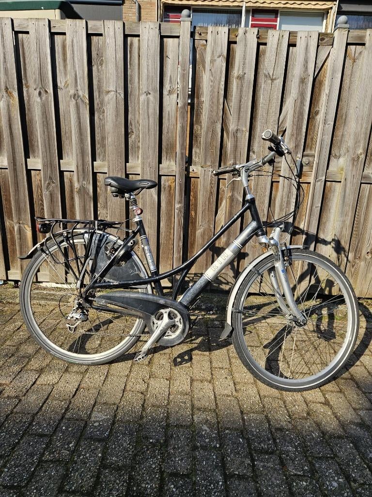Damesfiets RIH zilverkleurig/blauw, Velgrem, Versnellingen, Ophalen, Overige merken