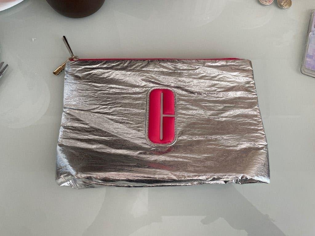 clinique zilver roze toilettas make up tasje, Ophalen of Verzenden, Nieuw, Roze, Dame