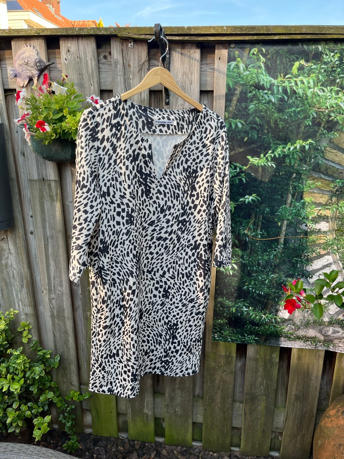 Jurkje Tropical Jill - Maat L, Kleding | Dames, Meerkleurig, Maat 42/44 (L), Ophalen of Verzenden, Knielengte
