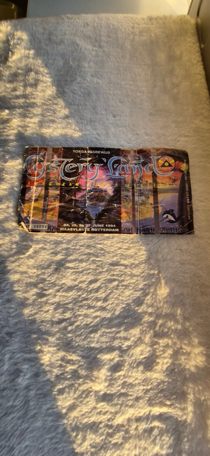 mysteryland toegansbewijs maasvlakte 1994, Ophalen of Verzenden