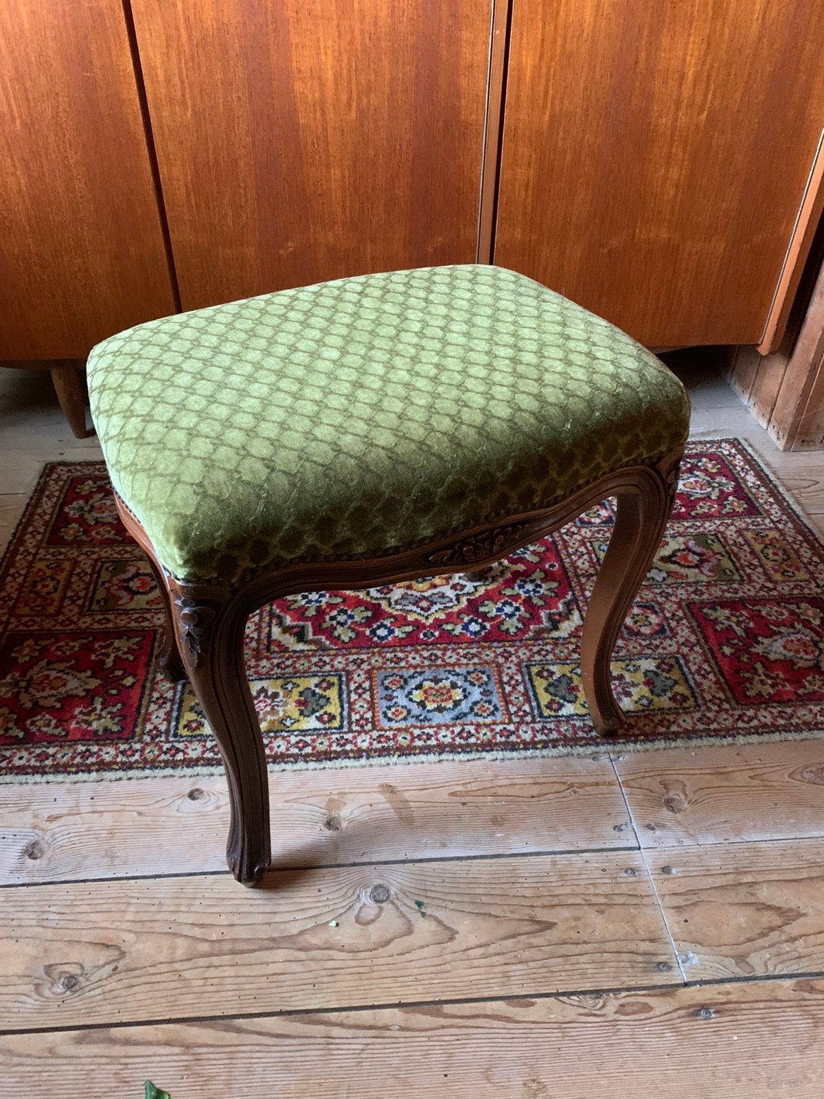 Vintage voetenbankje, Ophalen, Minder dan 50 cm, Vintage, Minder dan 50 cm