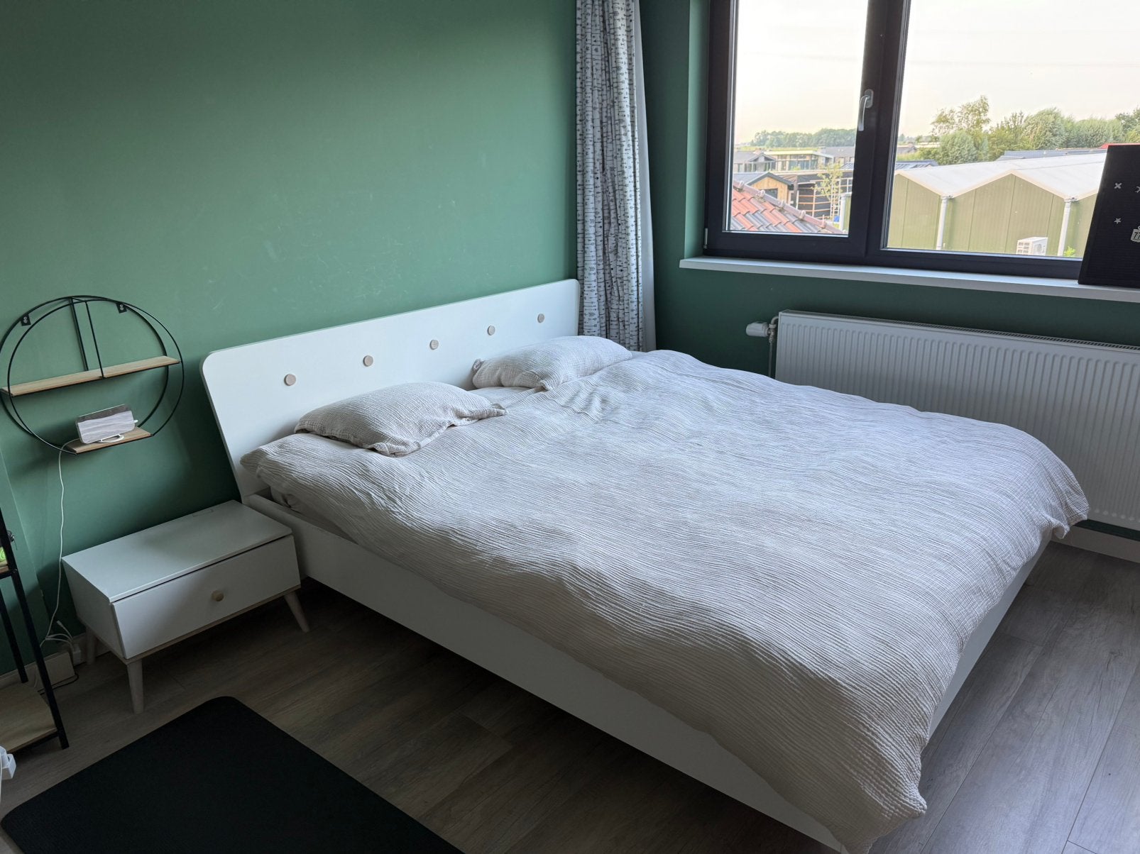 Tweepersoons bed exclusief lattenbodem, Ophalen, Zo goed als nieuw, Tweepersoons