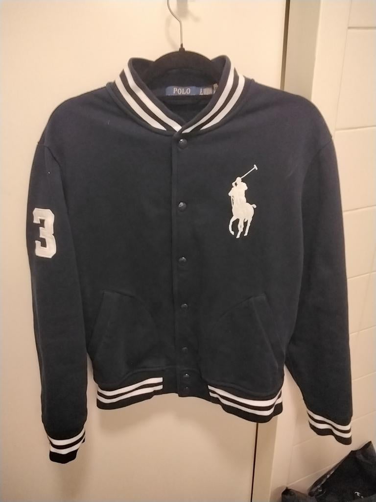 Polo Ralph Lauren Varsity Jacket donkerblauw Maat S, Kleding | Heren, Ophalen, Blauw, Maat 46 (S) of kleiner, Polo Ralph Lauren