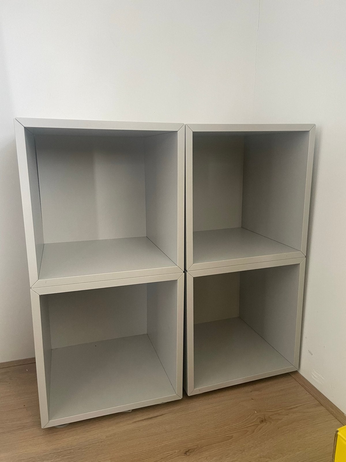 4 IKEA EKET kastjes 35x35x35 licht grijs, Ophalen, Gebruikt