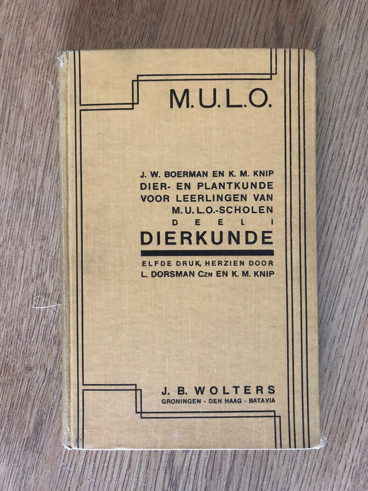 Dierkunde Mulo Boerman Knip Wilters Koekkoek, Ophalen of Verzenden