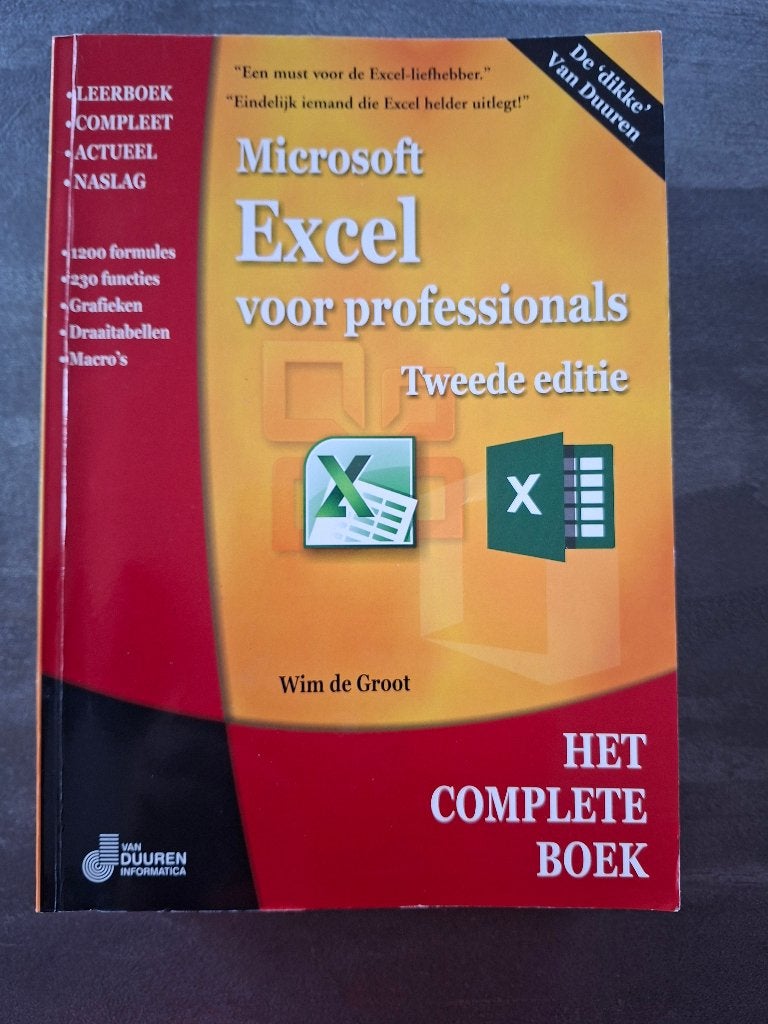 Het Grote Excel boek microsoft, Ophalen of Verzenden, Beta, Zo goed als nieuw, HBO