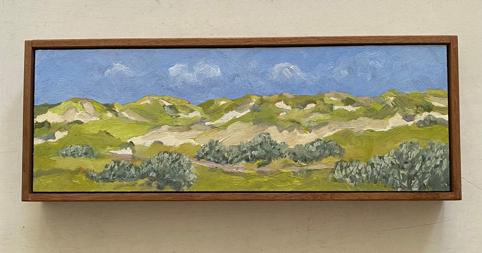 Olieverf / paneel. Duinlandscap, Antiek en Kunst, Ophalen of Verzenden