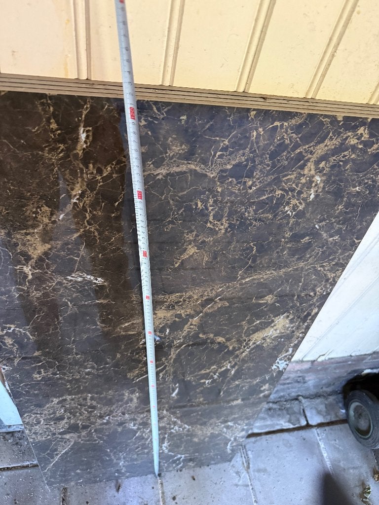 Marmerlook Tegel 60x120 cm Hoogglans bruin, Ophalen, 60 cm of meer, Nieuw, Minder dan 5 m²