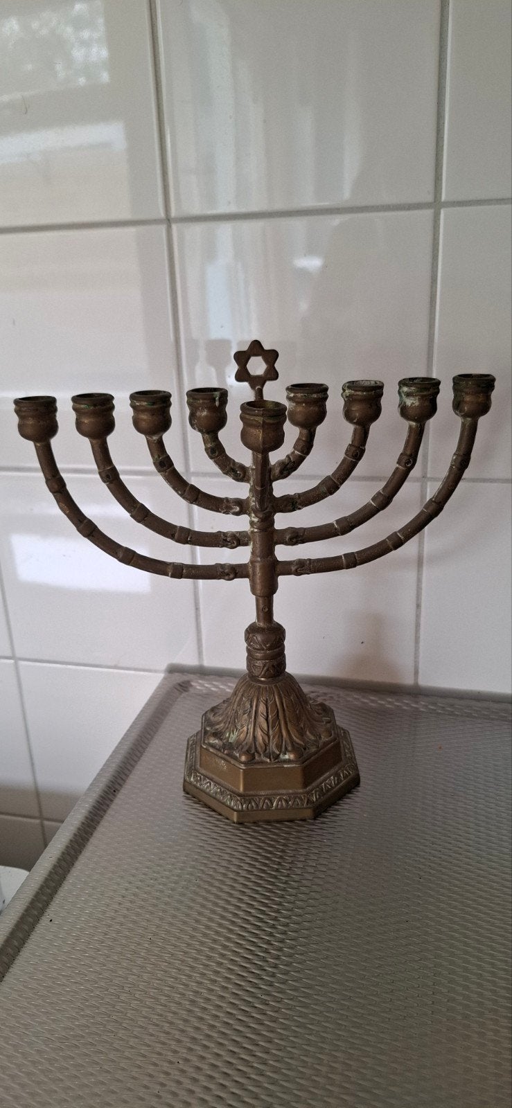 joodse kandelaar, Antiek en Kunst, Ophalen, Koper of Brons