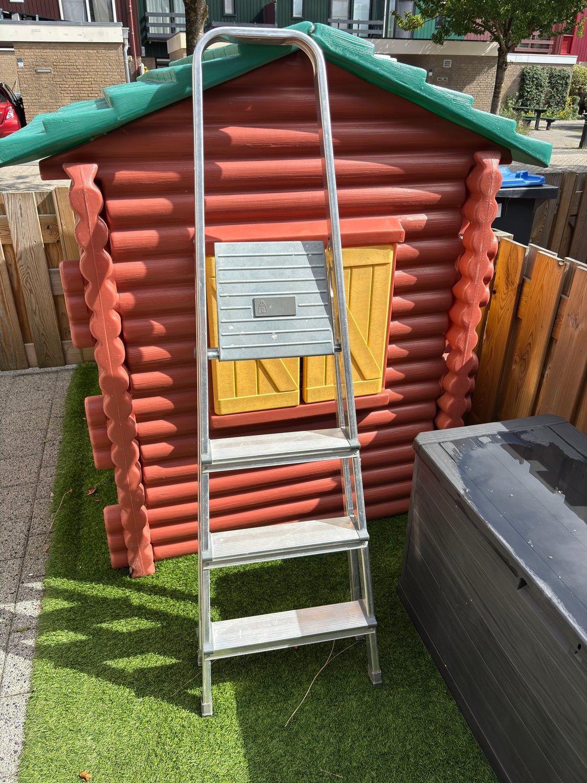 Excelsior aluminium trap 4 treden, Ophalen, Gebruikt, Trap, Opvouwbaar of Inschuifbaar