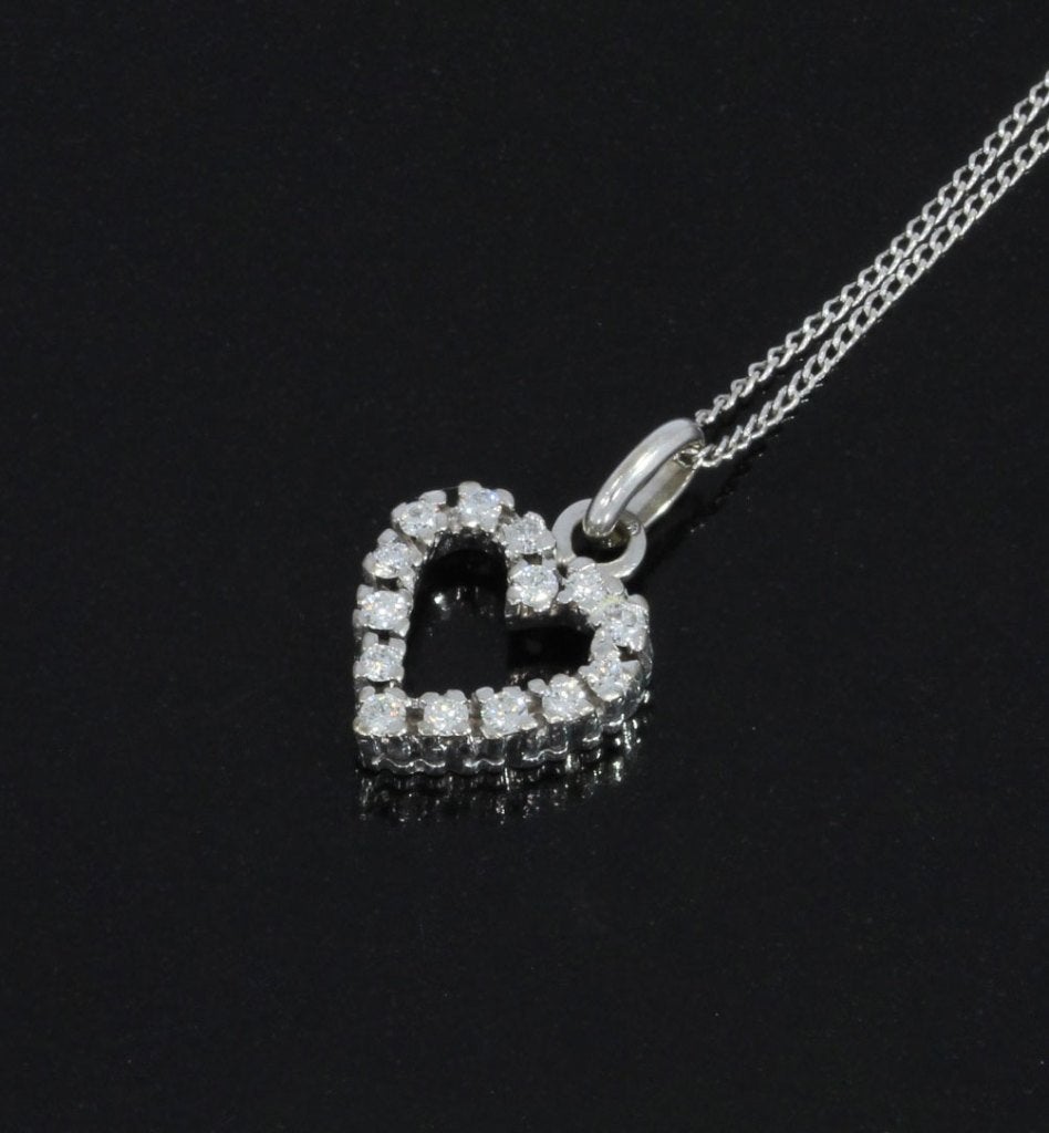 Diamanten hart 14k ketting hanger goud briljant gourmet, Voordeelsieraden, Ophalen of Verzenden, Zo goed als nieuw, Met edelsteen