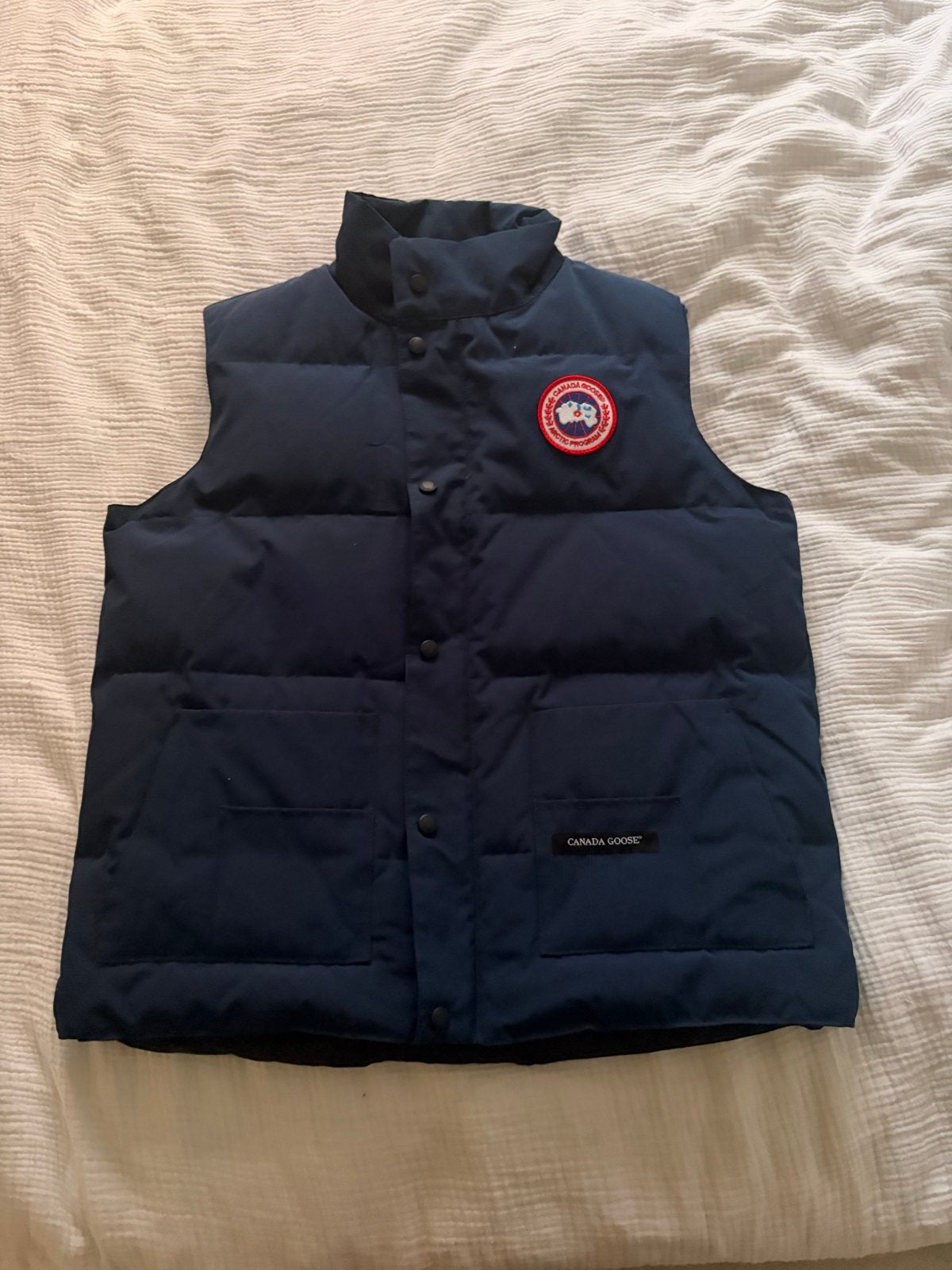 Canada Goose Bodywarmer - Donkerblauw, Kleding | Heren, Bodywarmers, Ophalen, Zo goed als nieuw, Maat 52/54 (L), Blauw