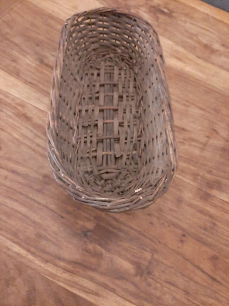 Mandje ca 25 x 15 cm, Ophalen, Rechthoekig, Riet