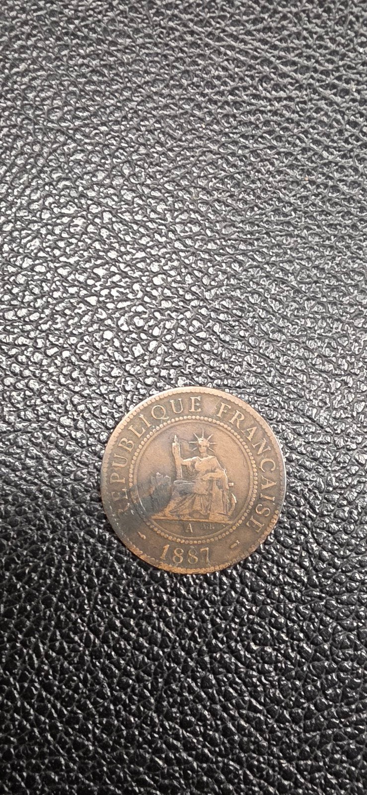 Frans Indochina 1 cent 1887, Ophalen of Verzenden, Zuidoost-Azië