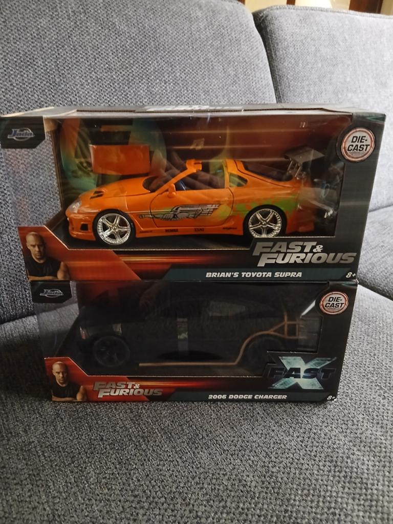 Fast & Furious Die-Cast Modelauto's: Supra & Charger, 1:50 of kleiner, Auto, Nieuw, Ophalen