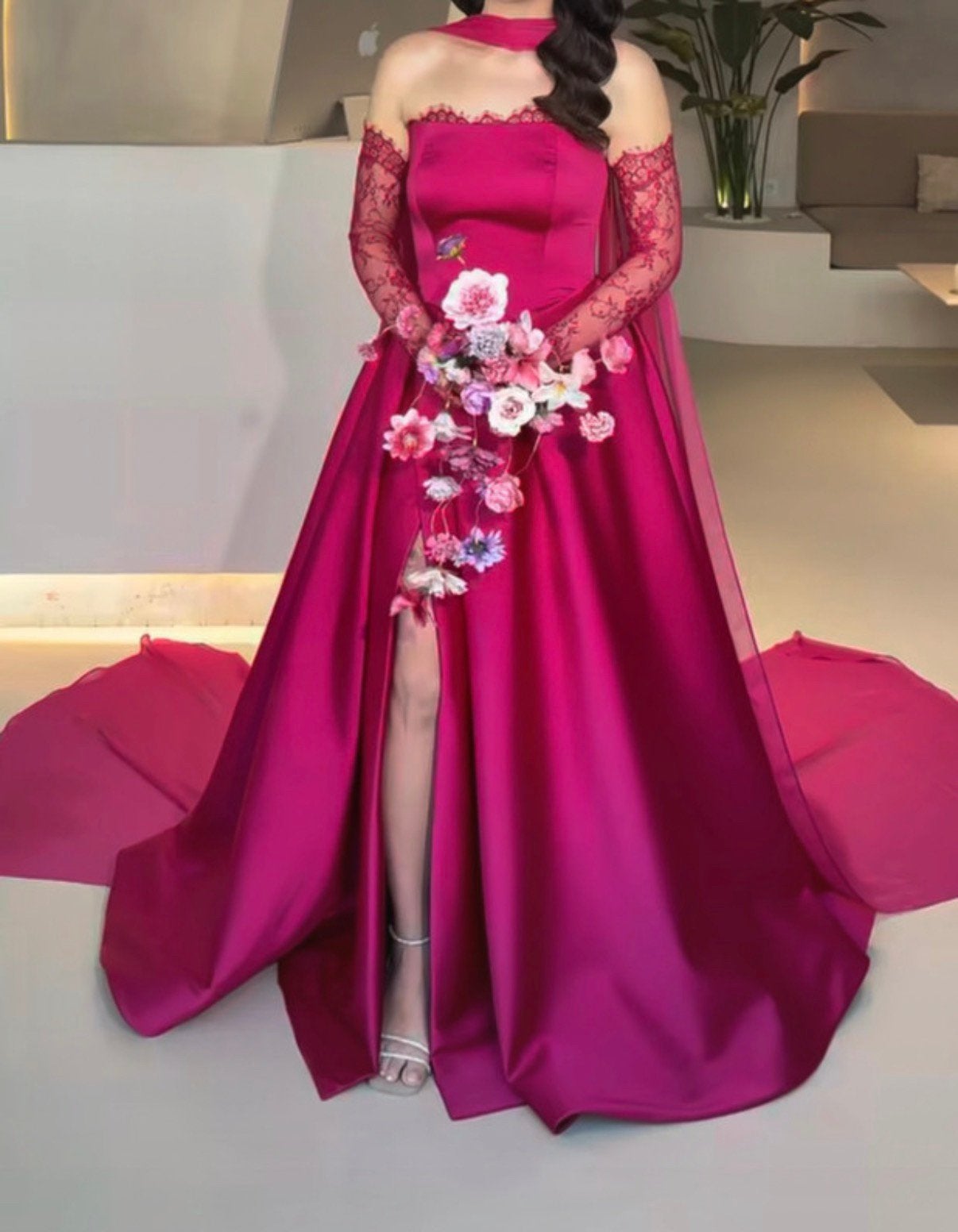 gala jurk hennefeest+verloning, Kleding | Dames, Ophalen of Verzenden, Zo goed als nieuw, Maat 38/40 (M)