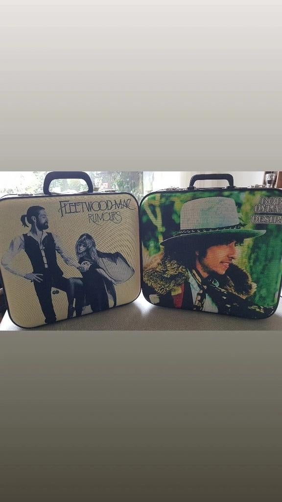 Unieke vaderdag rock and roll thema koffer upcycles, Ophalen of Verzenden, Nieuw, Overige instrumenten