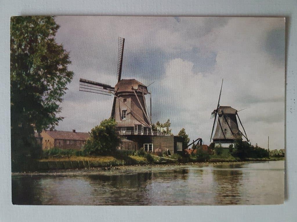 Ansichtkaart Weesp Molen Windmolen Eendracht en Vriendschap, Verzamelen, Ophalen of Verzenden, 1960 tot 1980, Ongelopen, Noord-Brabant