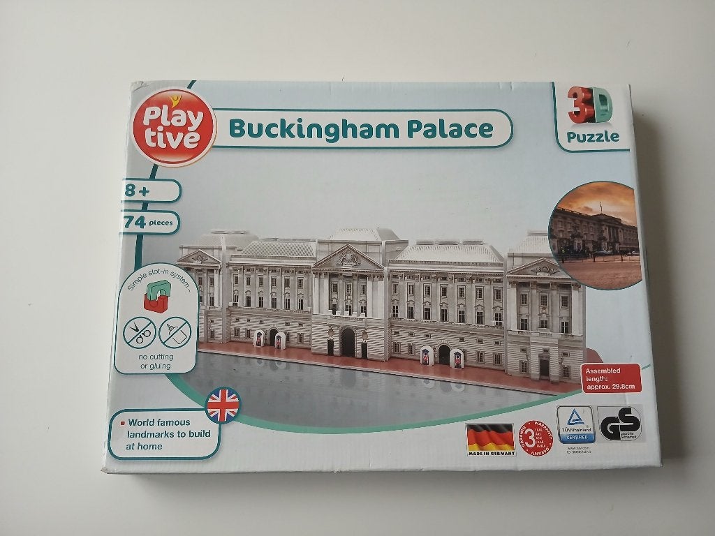 Buckingham Palace 3D puzzel, Ophalen of Verzenden, Minder dan 500 stukjes, Zo goed als nieuw, Overige typen