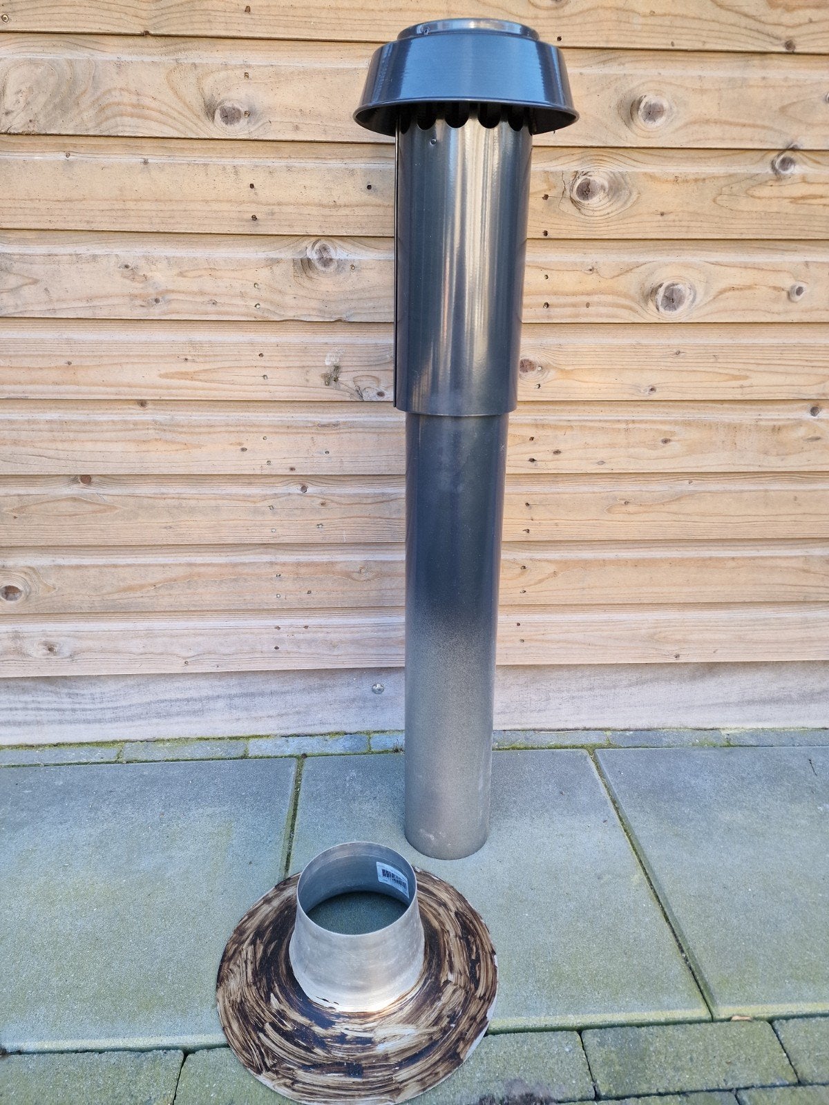 Dakdoorvoer thermoduct 125 rond incl plakplaat - nieuw!, Ophalen, Nieuw, Ventilator en Afzuiger