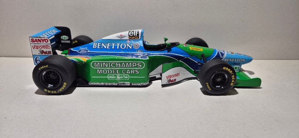 F1 Benetton B194 Jos Verstappen Duitse GP 1/18, Hobby en Vrije tijd, Modelauto's | 1:18, Zo goed als nieuw, Auto, MiniChamps, Ophalen of Verzenden