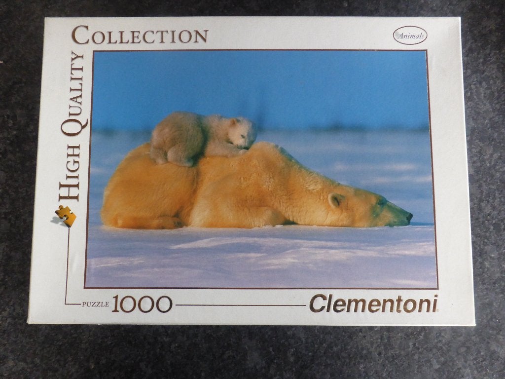 clementoni puzzels polar bears 1000 stukjes, Ophalen of Verzenden, 500 t/m 1500 stukjes, Zo goed als nieuw