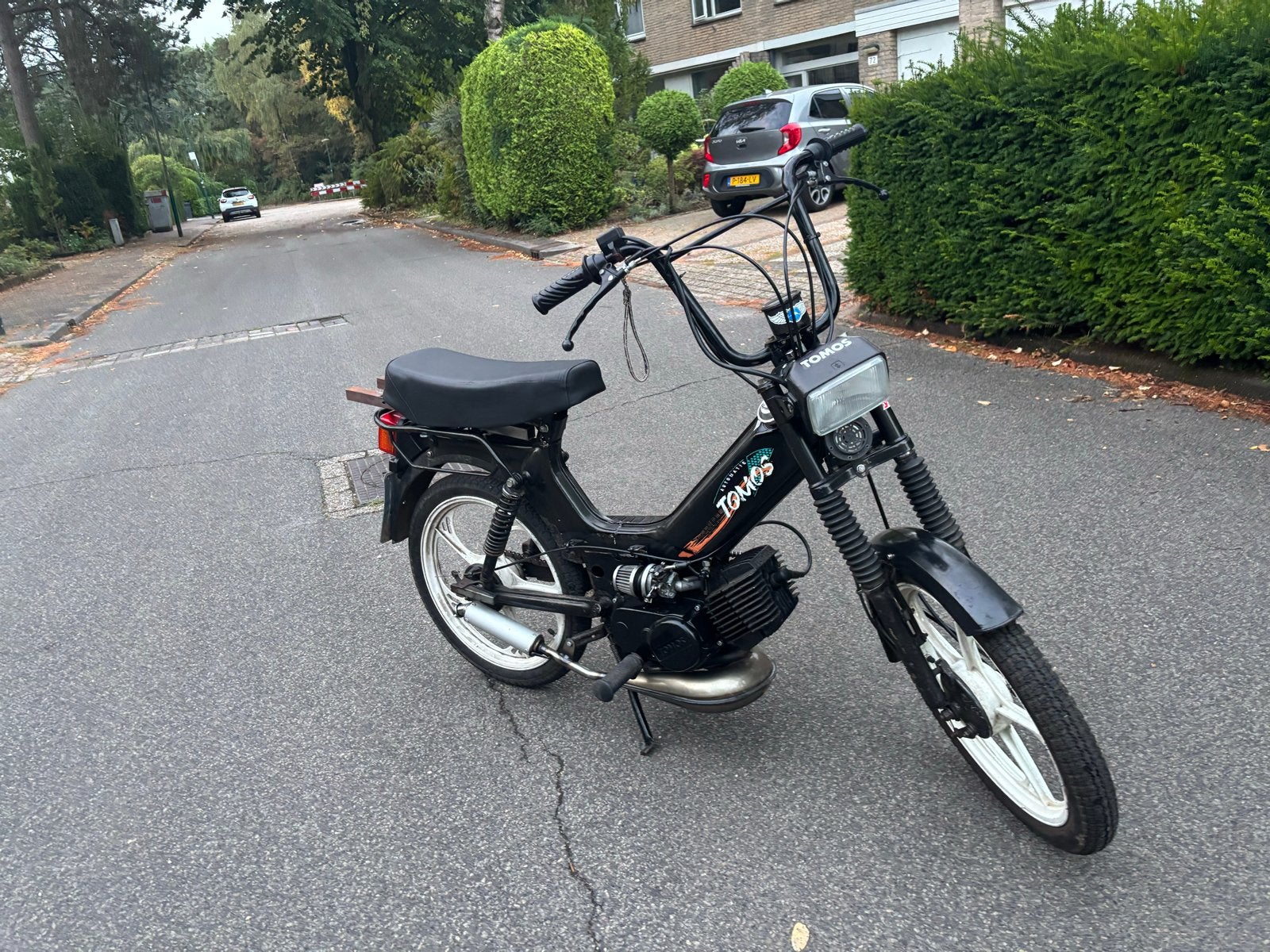 Tomos A35 Zwart met witte velgen en sportieve uitlaat, Ophalen, Gebruikt