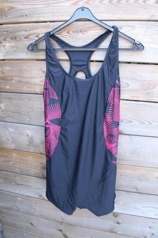 Badpak zwart/ roze mt 42 pijpjes Vaste prijs, Kleding | Dames, Ophalen of Verzenden, Zo goed als nieuw, Zwart, Badpak