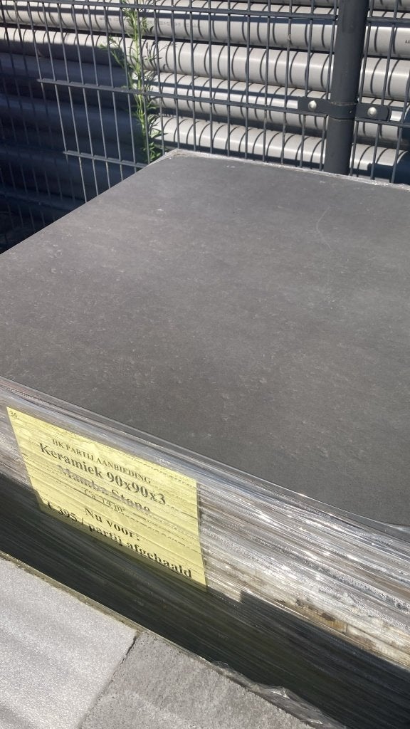 Keramiek 90x90x3 Mambo Stone (14m2), Ophalen, Beton, Klinkers