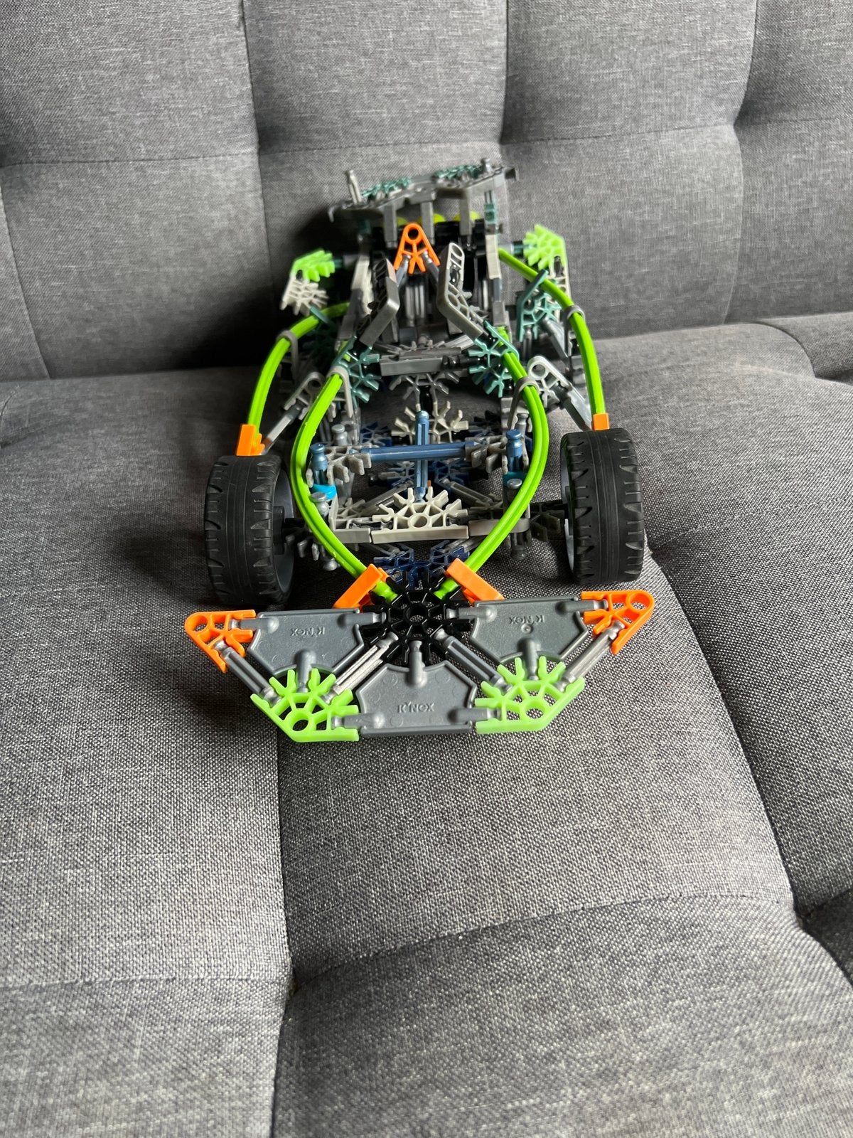 K'nex raceauto - Groen en grijs, Ophalen of Verzenden, Gebruikt, K'nex