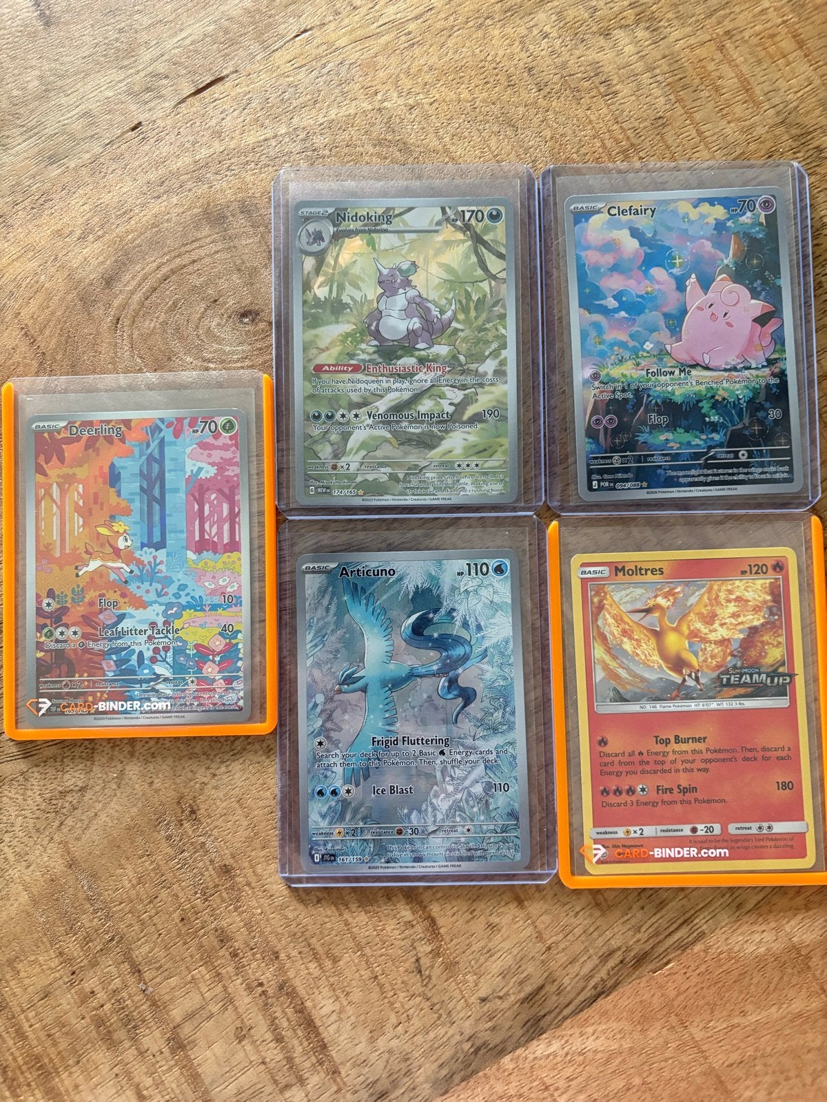 Pokemon kaarten in goede staat - Nidoking, Clefairy, Articun, Ophalen of Verzenden, Zo goed als nieuw, Meerdere kaarten