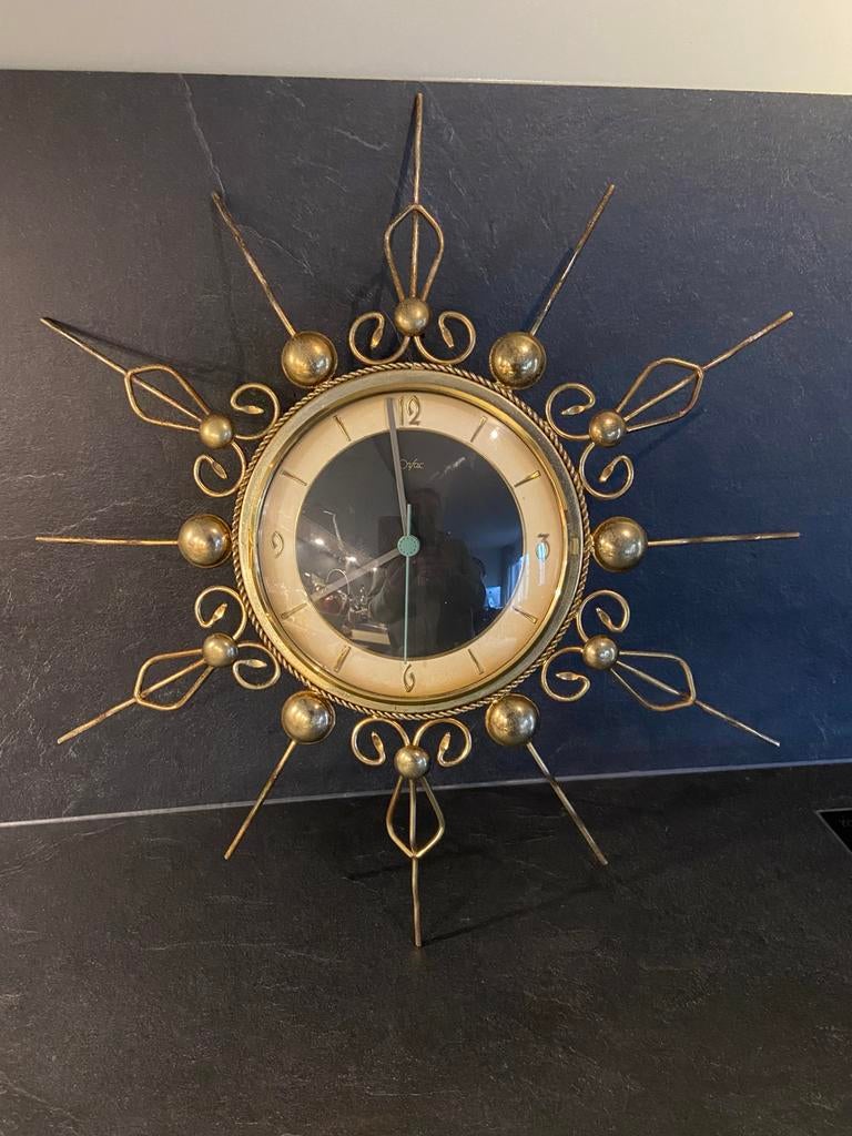 Vintage Orfac klok zon, Antiek en Kunst, Ophalen of Verzenden